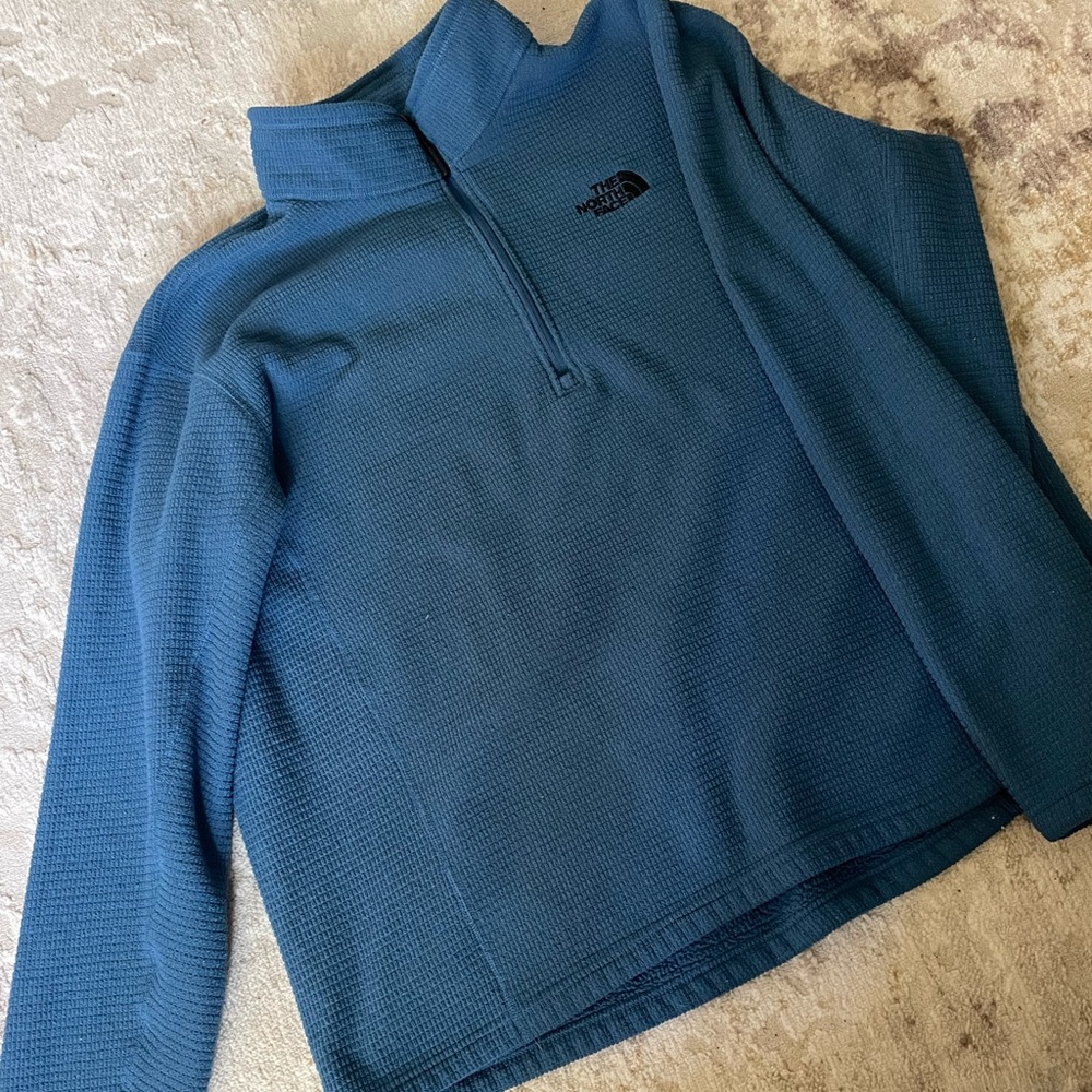 Blue North Face Fleece Quarter Zip